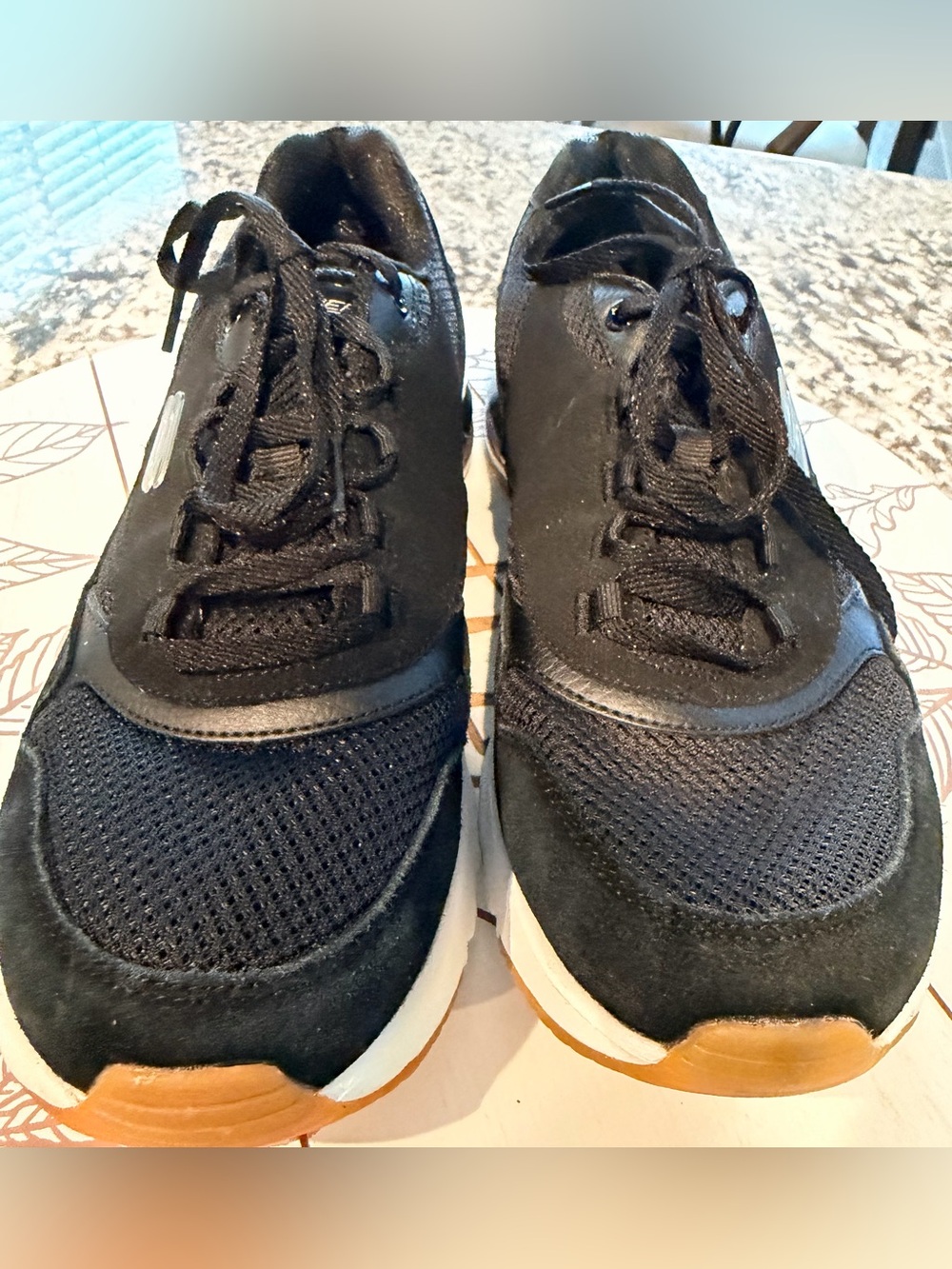 Skechers Women's Black Athletic Sneakers with Gum Outsole